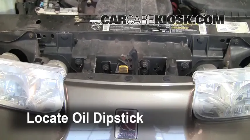 2000 Saturn SL 1.9L 4 Cyl. Oil Check Oil Level